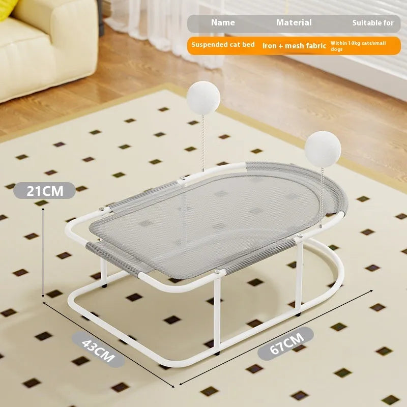 Large grey fabric kennel with breathable bracket frame for cats and puppies
