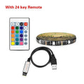 Flexible LED decorative light strip with 30 LEDs per metre showing adhesive backing and cut lines