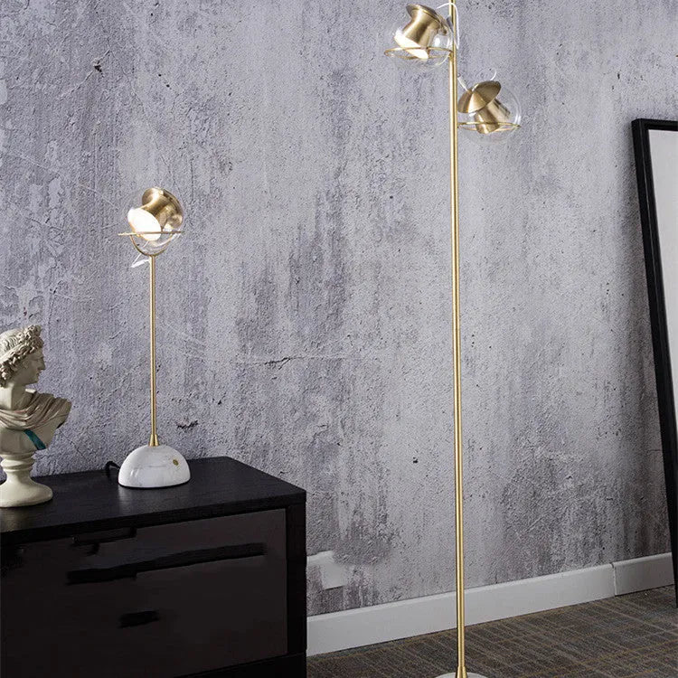 Creative glass desk lamp with dimmable touch switch showing adjustable workspace lighting