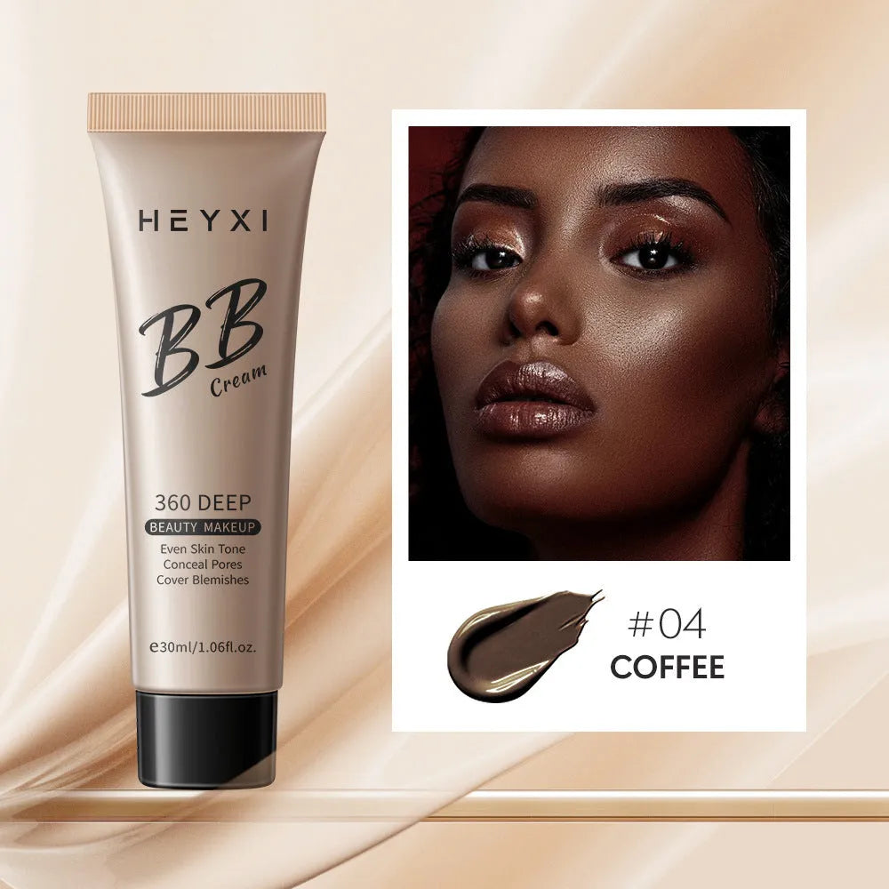 Waterproof and sweat-proof BB cream in shades 01, 02, 03, 04