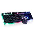 Limei Gtx300 gaming keyboard and mouse set showing backlit keys and multiple colour options