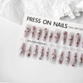 Butterfly and bamboo pattern nail stickers in retro Chinese style with glossy seal layer, 40 pieces per set