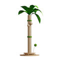 Vertical cat climbing frame with hemp rope scratch posts in canna chamfering colour