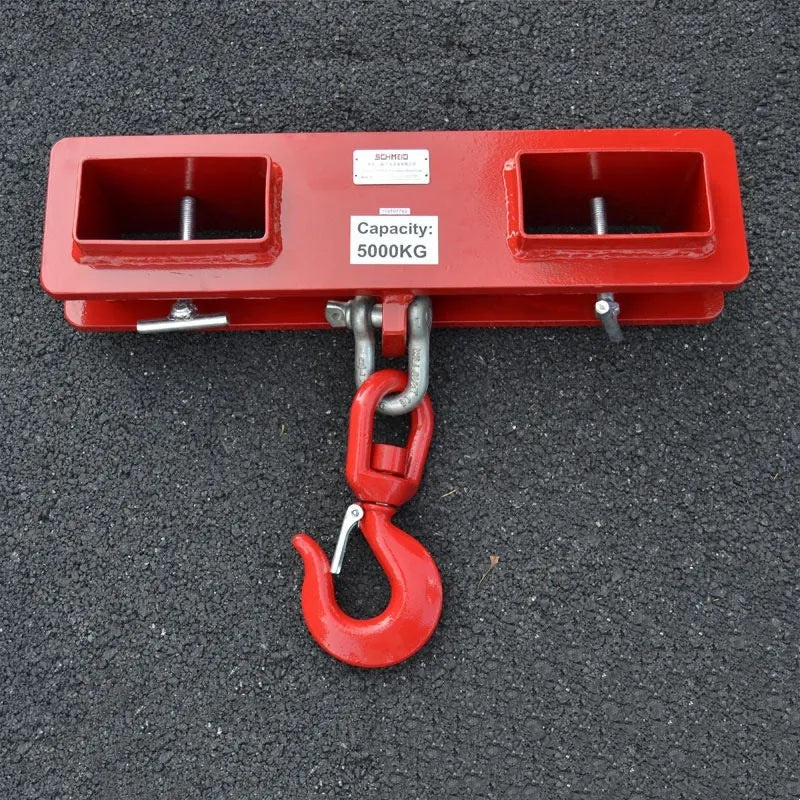 Rotatable iron forklift hook attachment with safety lock and 500kg capacity rating