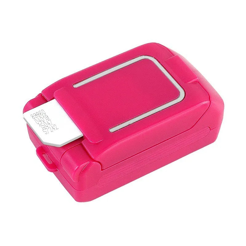 Mini flip phone in rose red, gold, blue, black, white, or yellow, showing closed flip cover design.