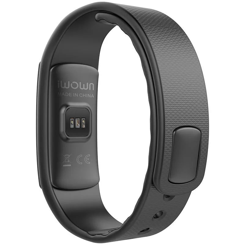 I6 smart sports bracelet with 0.96-inch screen showing fitness tracking interface on wrist