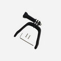 Black FPV drone expansion bracket for panoramic camera mounting with GoPro connector
