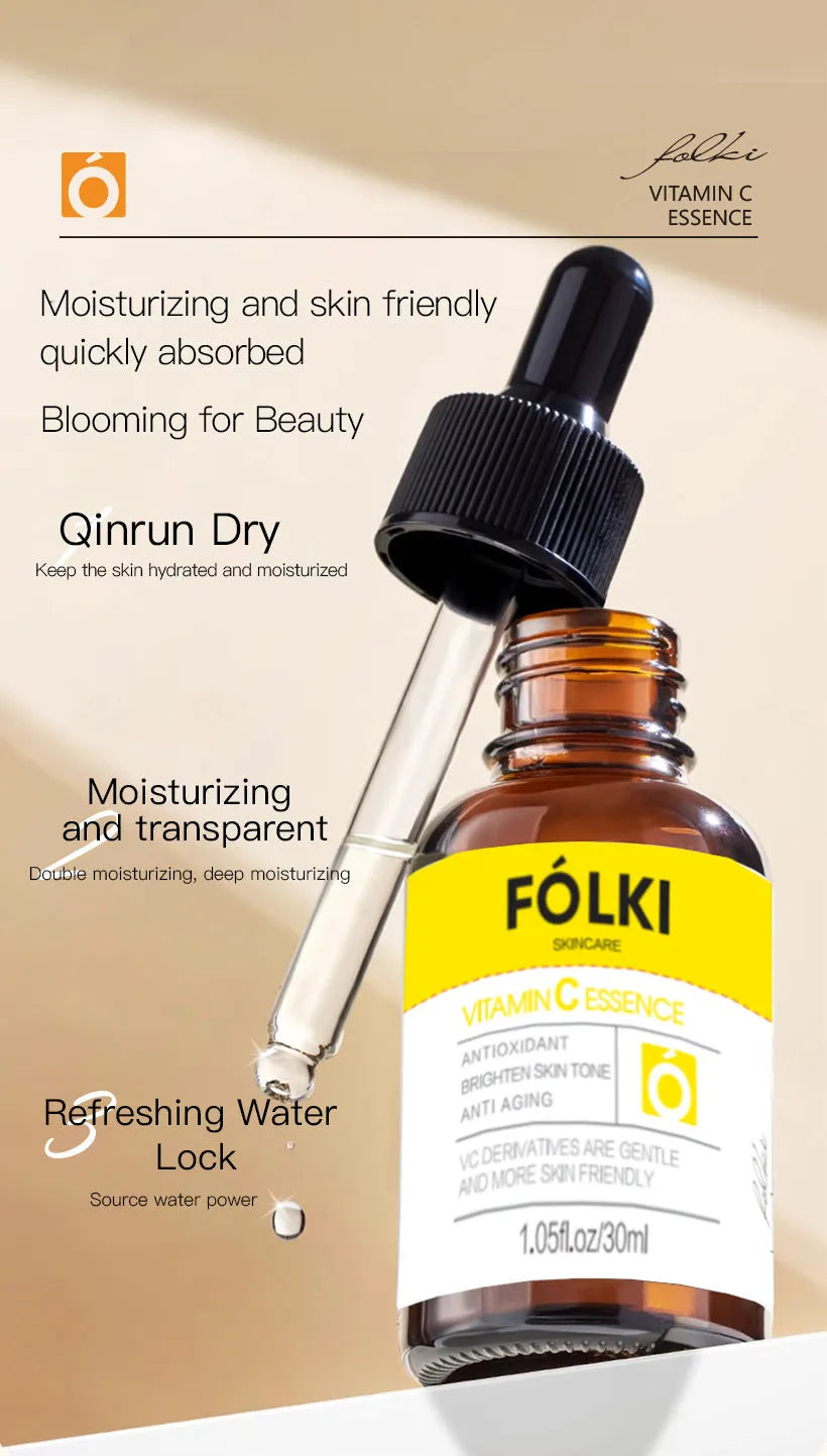 30ml Vitamin C Facial Care Solution bottle with brightening face serum for daily skincare routine