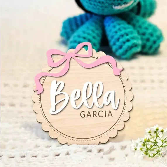 Wooden baby room decoration photo props with customised name in 13x13cm and 15x15cm sizes