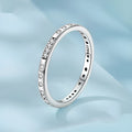 Silver Moss Password I Love You ring with oxidised black finish on a simple band.