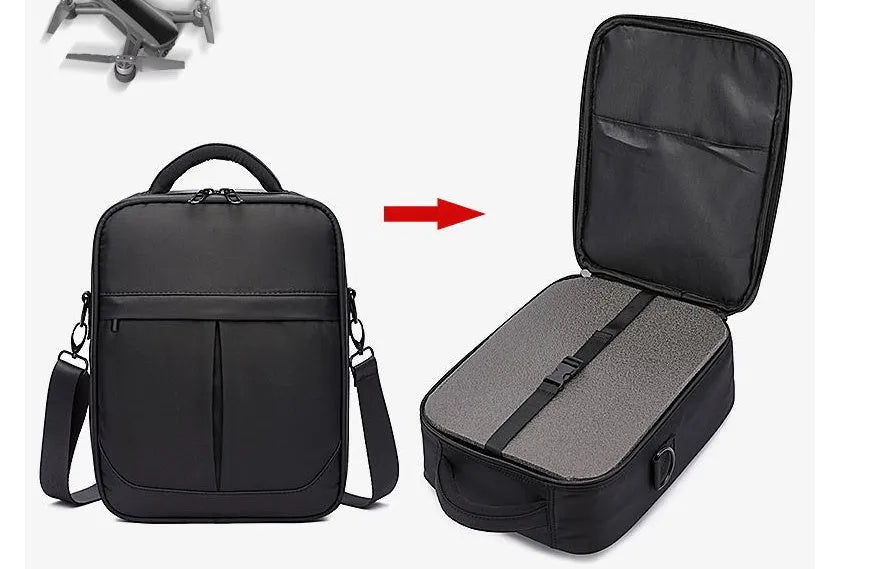 Black men's messenger shoulder bag made from Oxford fabric, showing its structured form.