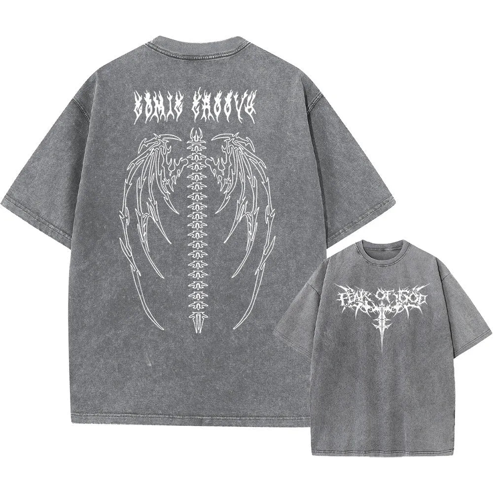 Men's oversized loose fit cotton t-shirt in a drop shoulder style for summer.