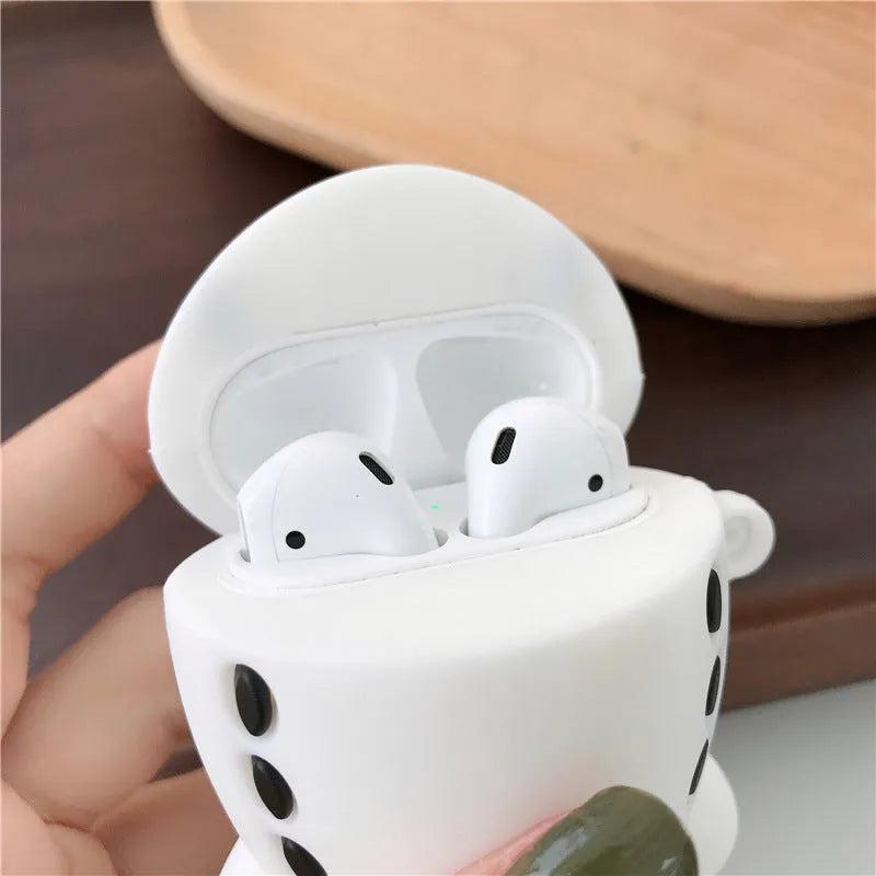 Aircraft headset design silicone flip case for Apple AirPods 1st and 2nd generation with hook