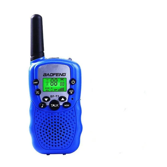 Child walkie talkie set with two handheld radios in choice of colours