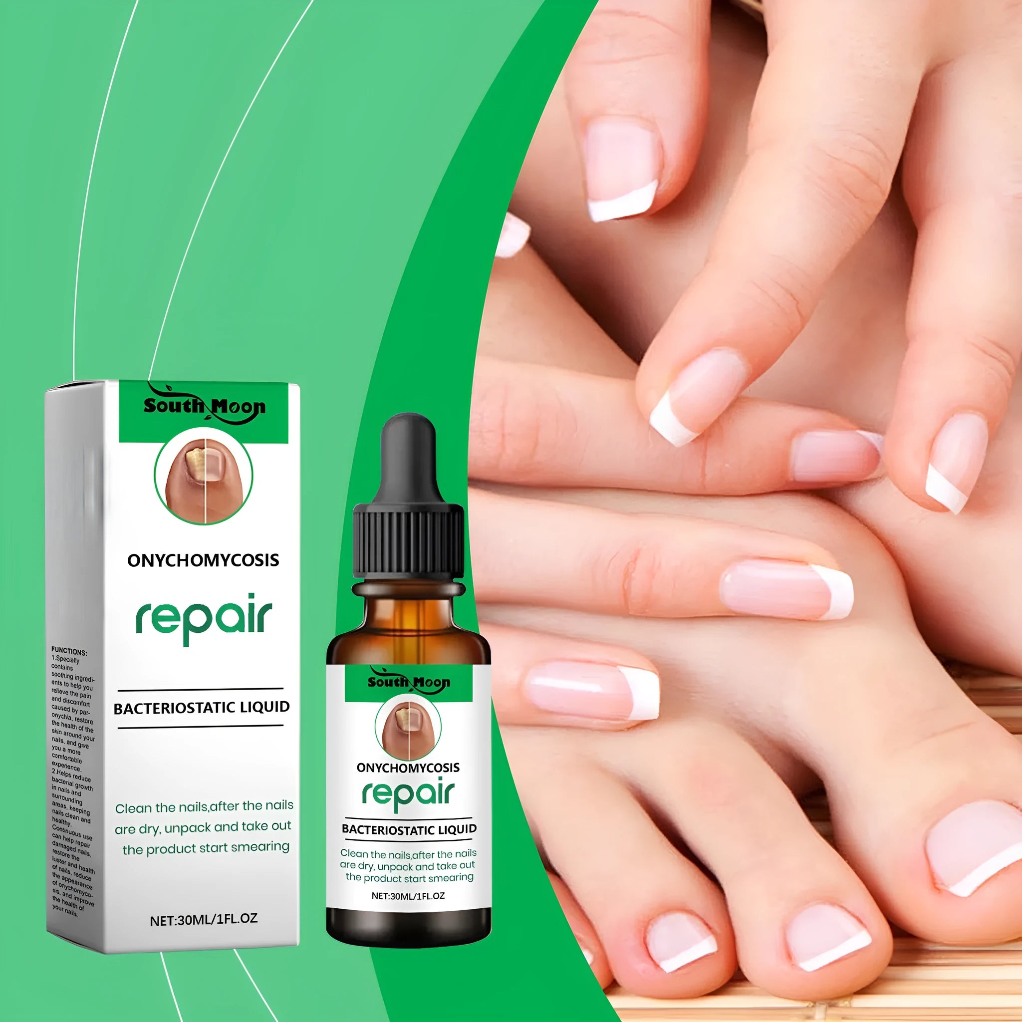 30ml nail care nursing solution bottle for gentle daily cleaning and maintenance