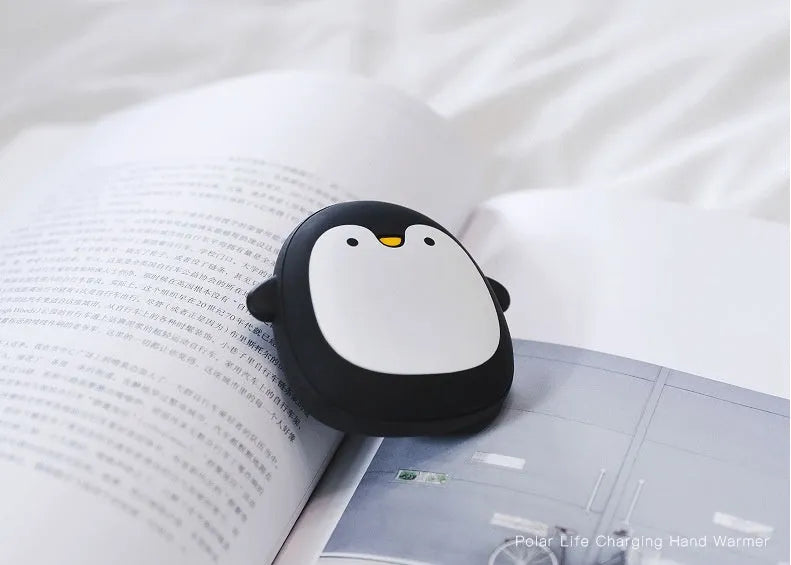 Cute penguin polar bear USB rechargeable electric hand warmer with power bank function