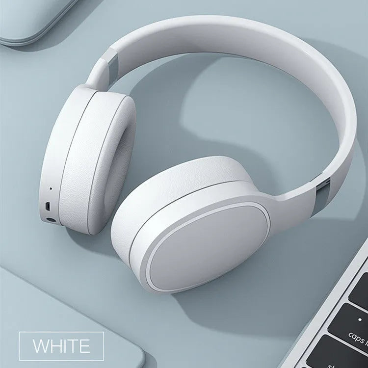 Wireless Bluetooth headset in black colour with over-ear design and adjustable headband