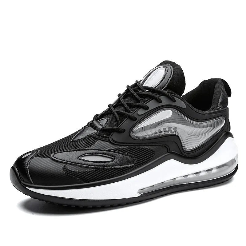 Men's summer casual shoes with air cushion height enhancement in Space Black colour