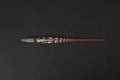 Crystal glass pen with coloured glaze dip art decoration showing transparent ink chamber