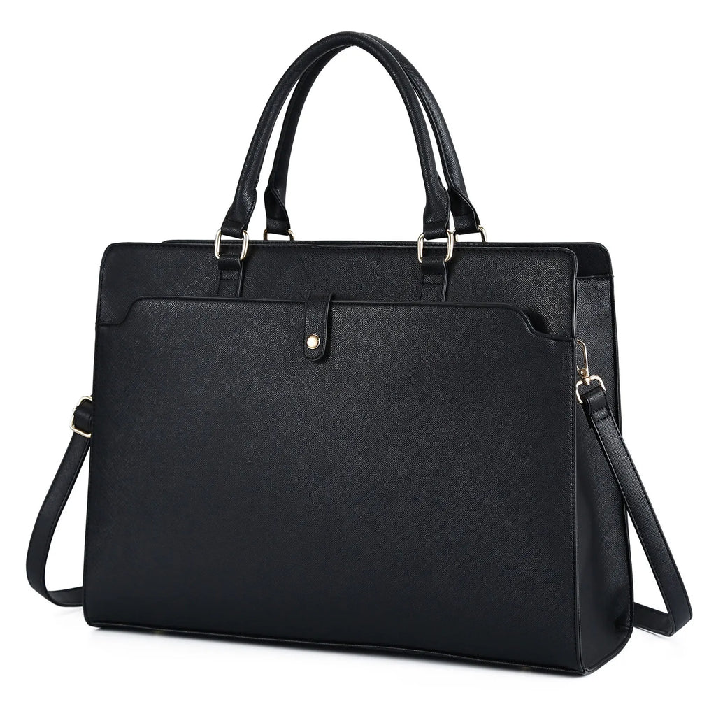 Women's large capacity crossbody bag in PU, 42x15x32cm, available in black, brown, blue, green for travel and business.