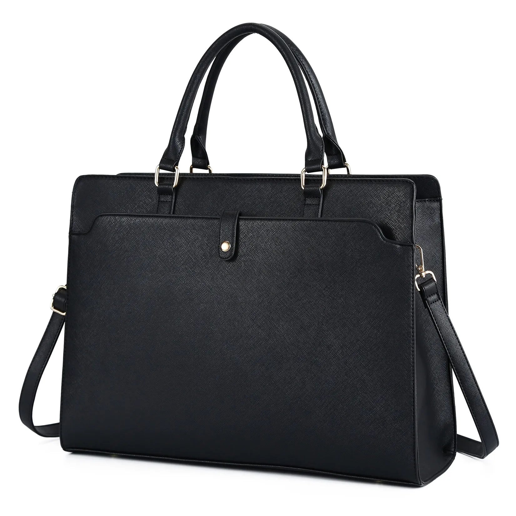 Women's large capacity crossbody bag in PU, 42x15x32cm, available in black, brown, blue, green for travel and business.