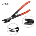 Red handled steel clip driver pliers for GM automotive door panel and horn nailing repair weighing 203g