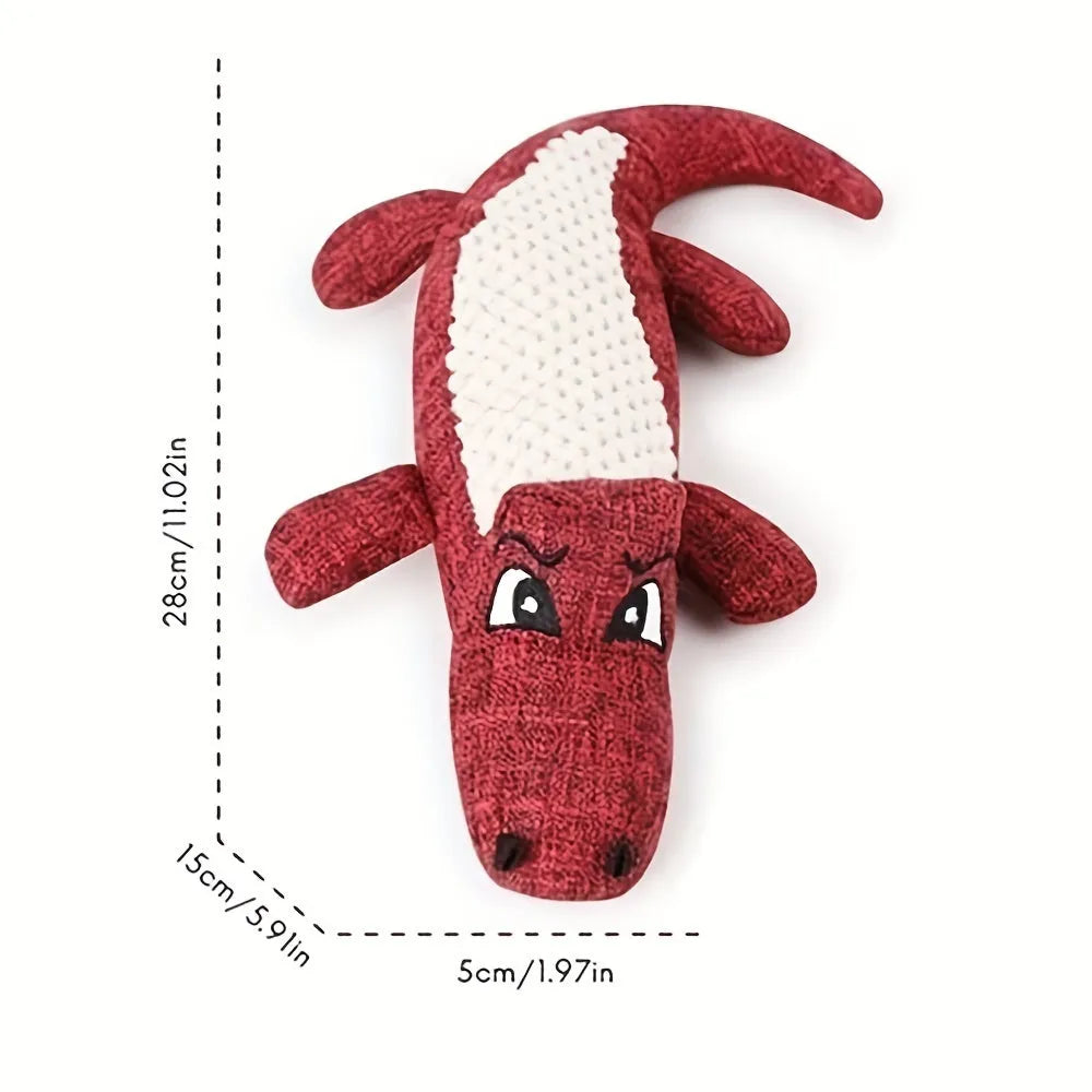 Blue pet plush toy with corn cob grid texture and squeaker for cats and dogs to chew