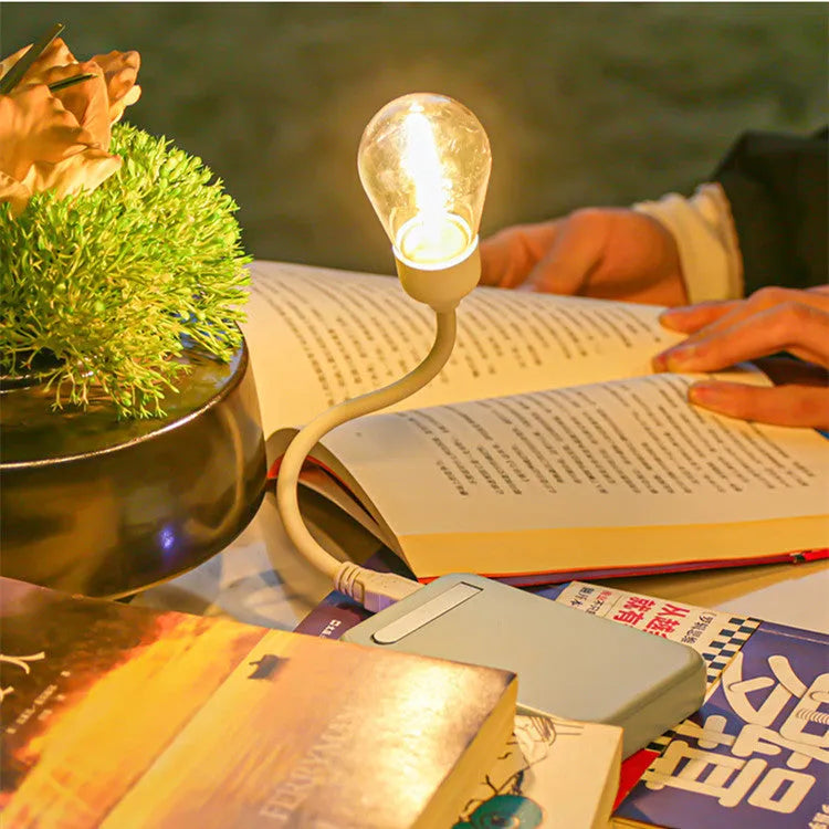 USB rechargeable folding tungsten night light showing compact portable design