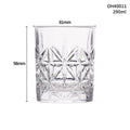 Thick bottom whiskey shot glass with crystal clear glass and 30cl capacity