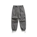 Men's thin ice silk nylon trousers in loose straight fit showing multiple colour options