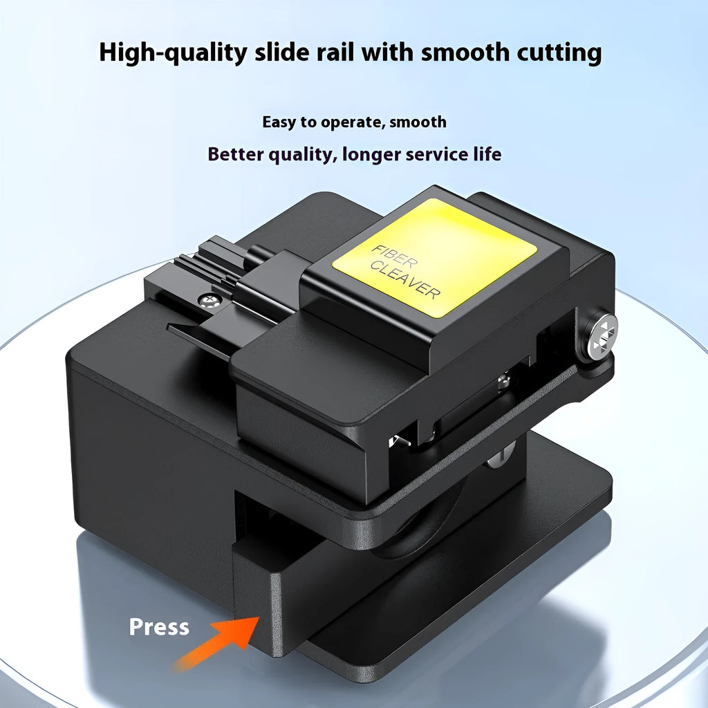 HB-08 fiber cutter welding tool with compact 90x80mm handheld body and cutting knife assembly