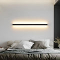 80cm black aluminium LED wall lamp with touch control for three light colours