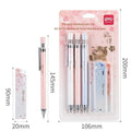 Three automatic pencils with cartoon Sakura law design and HB refill boxes