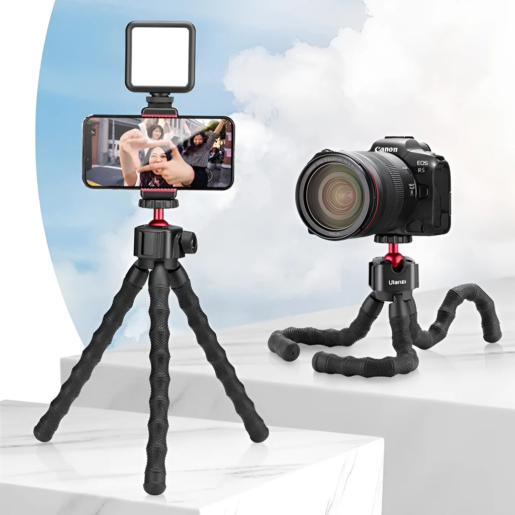 Multifunctional photography and video vlog suite 2985 set including a tripod