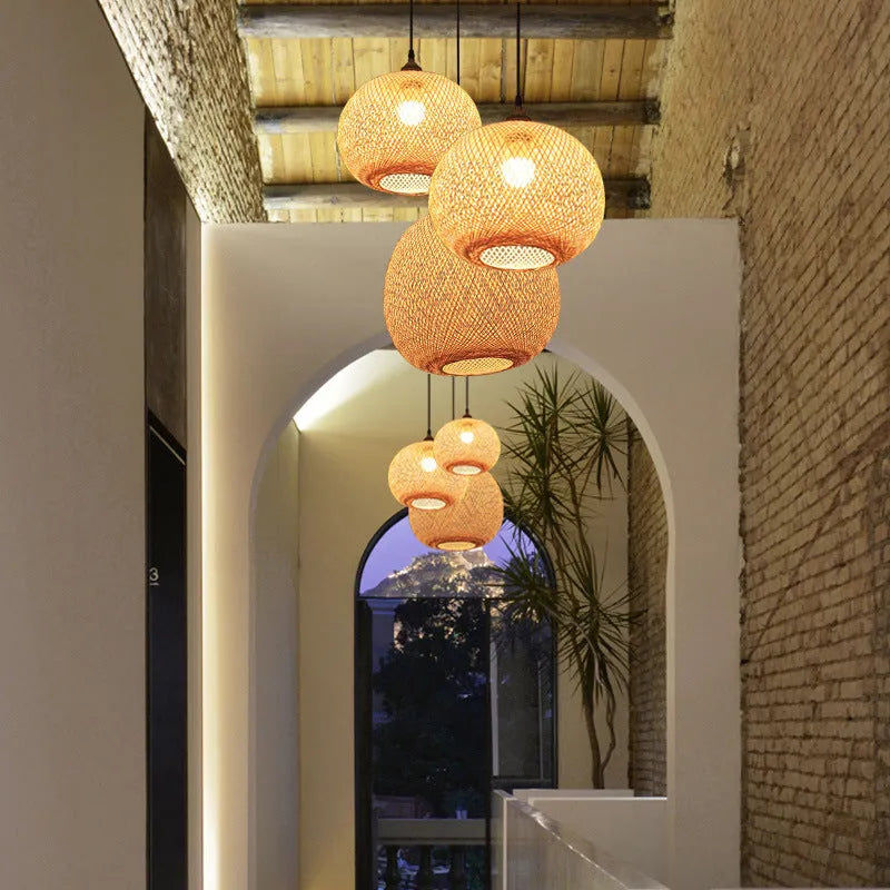 Pastoral hall chandelier with multiple lamp holder diameter options from 20cm to 55cm.