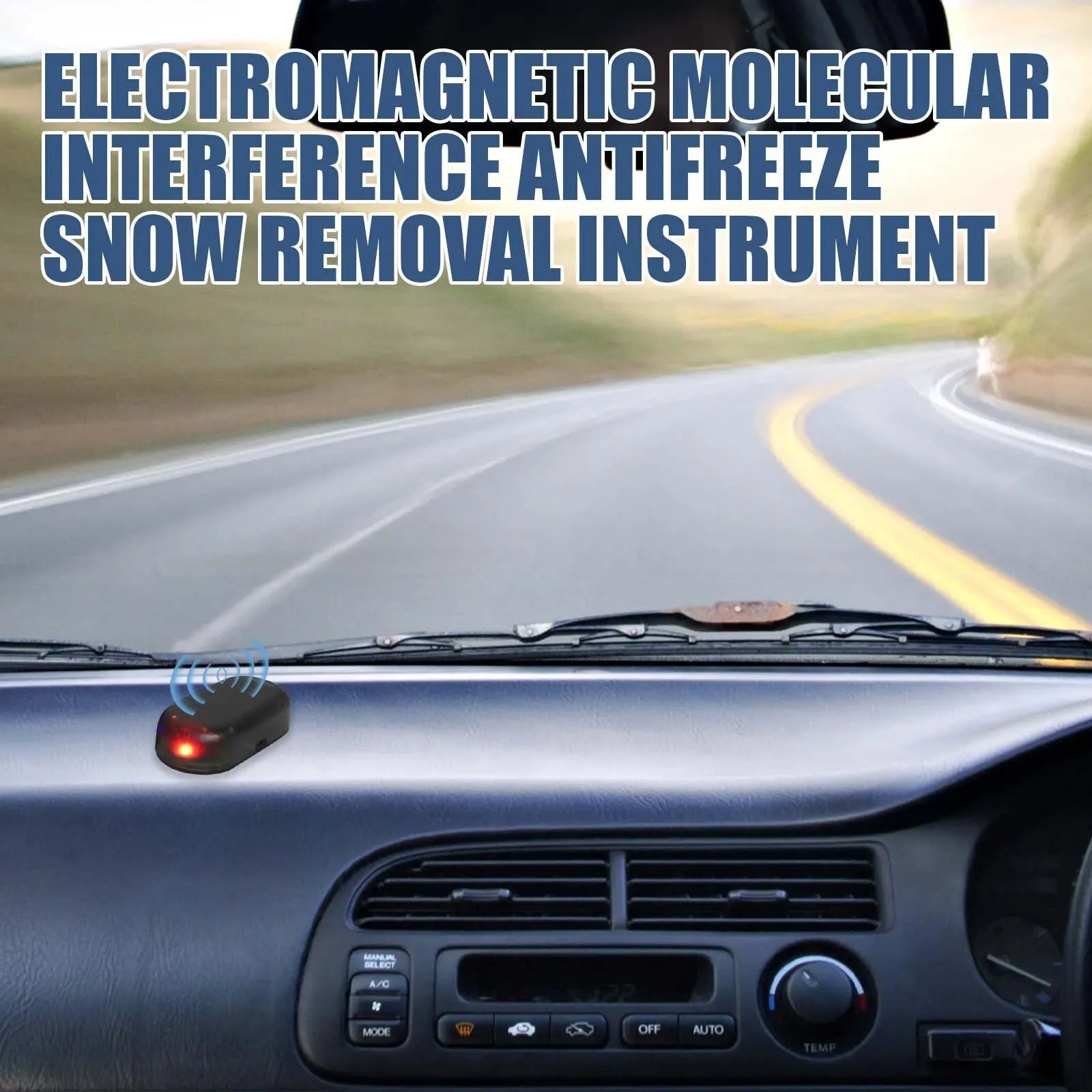 Black ABS plastic car snow removal tool for windscreen defrosting measuring 5cm long