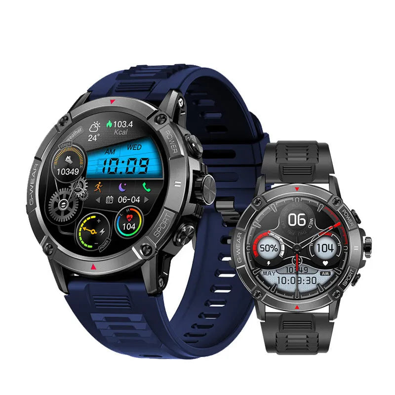 Bluetooth calling smart watch with TFT screen heart rate blood pressure oxygen monitoring sports bracelet black