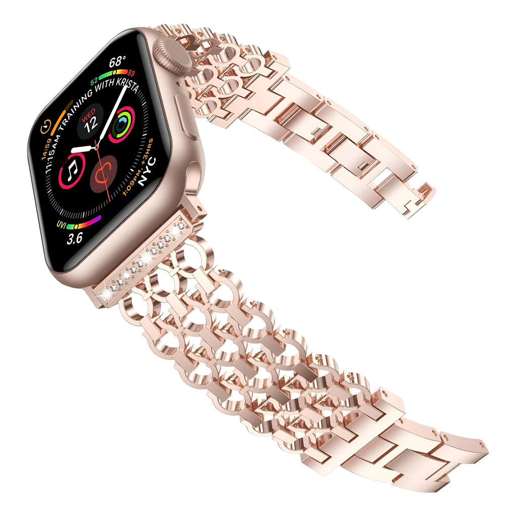 Stainless steel mesh watch strap for iWatch 38-49mm in silver finish