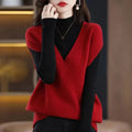Women's creamy-white knitted vest with 3D pattern and V-neck, shown as sleeveless pullover.