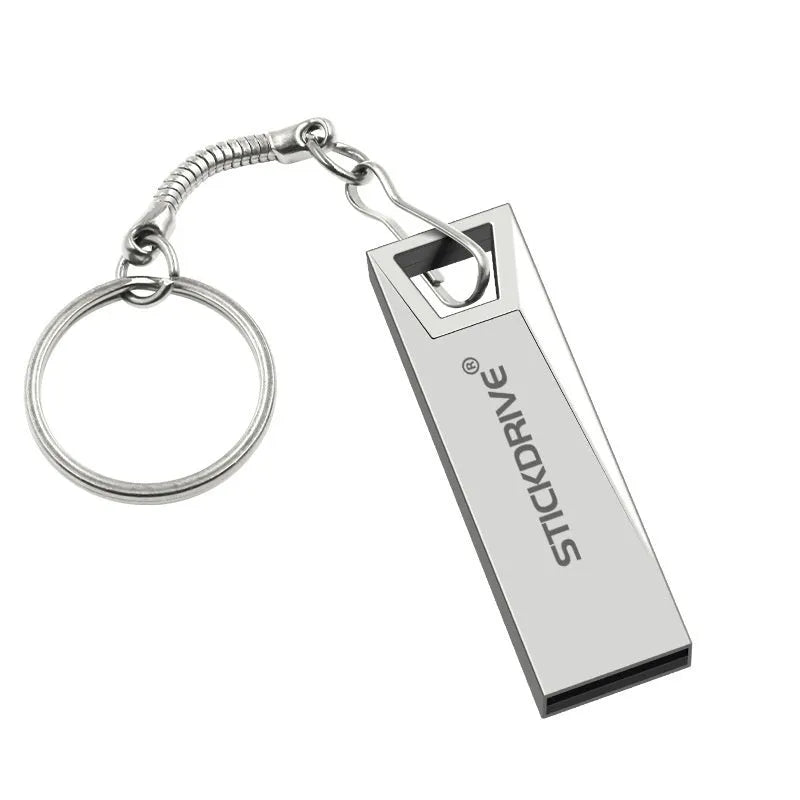 Metal car design USB drive with necklace chain in black finish