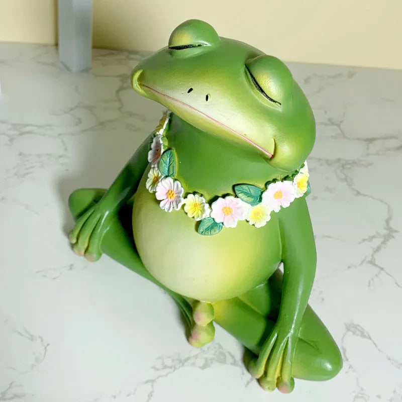 Magic Frog decoration in RDW123 colour, European style micro landscape ornament