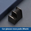 Car dashboard sunglasses clip nose pad in four colour options with zinc alloy and leather construction