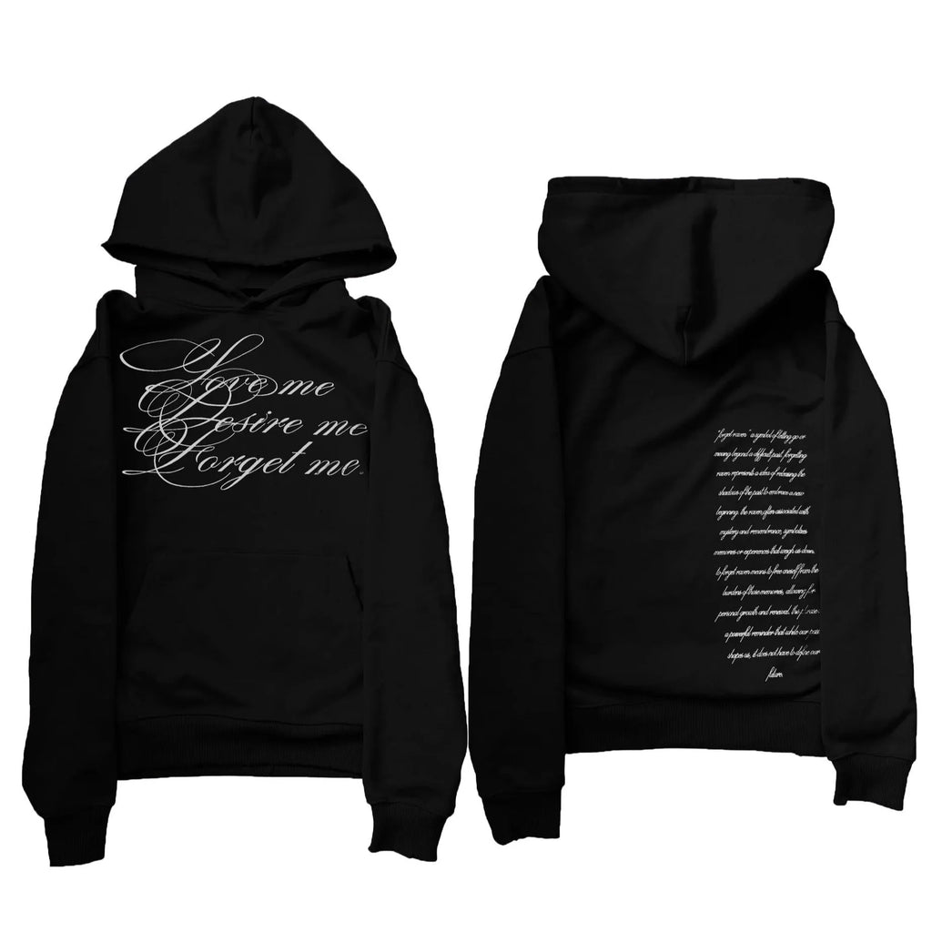 Dark retro punk print pullover hoodie sweatshirt for men available in black, red, or purple with wool lining and sizes S to XL.