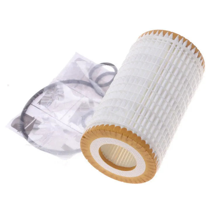 HU718 5X oil filter with wire wound polyester mesh element and 10mm connections for lubricating oil filtration