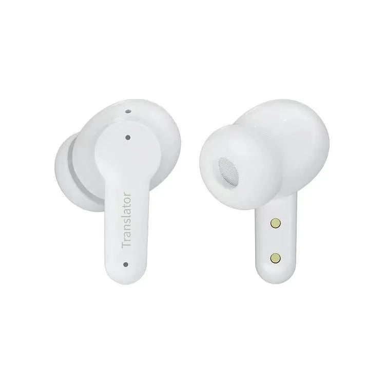 M3 White Bluetooth translation headphones with 144 language support and 35dB noise cancelling