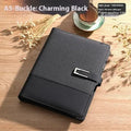 A5 notebook with soft PU leather cover and wood-free paper pages in multiple colour options