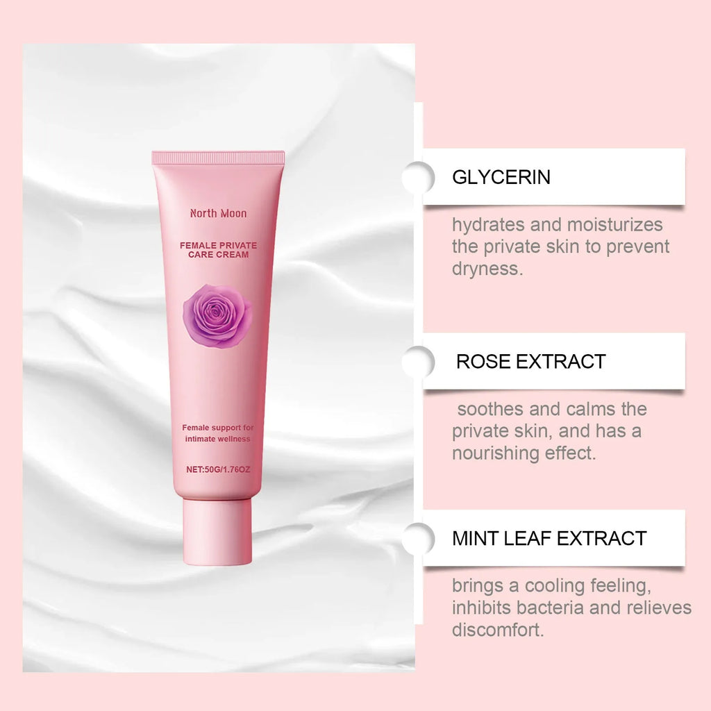 50g gentle moisturising cream for dry and tender skin with rose and peppermint extracts