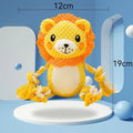 Stuffed squeaky dog toy bundle with lion and monkey plush designs for medium to large dogs