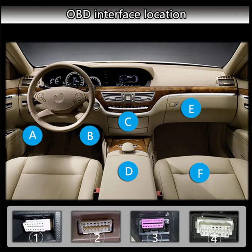 X1 automotive OBD instrument with LED display and metal casing measuring 10mm