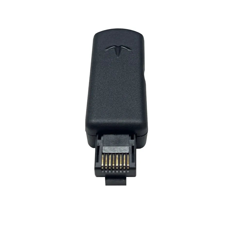 Black aluminium alloy and ABS USB adapter for Nintendo Switch with Ethernet port.